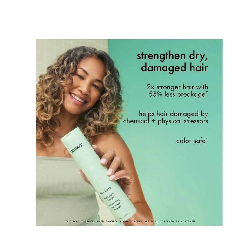 Amika The Kure Strength Repair Duo Shampoo & Conditioner - Green - Picture 4 of 4